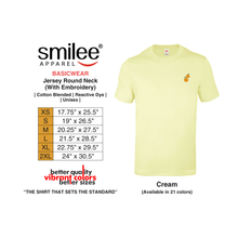 Load image into Gallery viewer, BASIC JERSEY ROUND NECK (CREAM) WITH EMBROIDERY