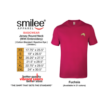 Load image into Gallery viewer, BASIC JERSEY ROUND NECK (FUCHSIA) WITH EMBROIDERY