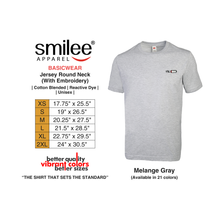 Load image into Gallery viewer, BASIC JERSEY ROUND NECK (MELANGE GRAY) WITH EMBROIDERY