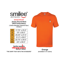 Load image into Gallery viewer, BASIC JERSEY ROUND NECK (ORANGE) WITH EMBROIDERY