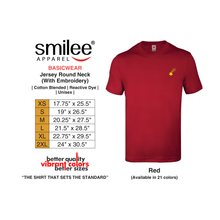 Load image into Gallery viewer, BASIC JERSEY ROUND NECK (RED) WITH EMBROIDERY