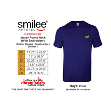 Load image into Gallery viewer, BASIC JERSEY ROUND NECK (ROYAL BLUE) WITH EMBROIDERY