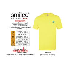 Load image into Gallery viewer, BASIC JERSEY ROUND NECK (YELLOW) WITH EMBROIDERY