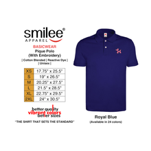 Load image into Gallery viewer, BASIC PIQUE POLO (ROYAL BLUE) WITH EMBROIDERY
