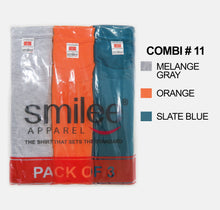 Load image into Gallery viewer, PACK OF 3 SHIRTS (BASIC JERSEY ROUND NECK)