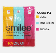 Load image into Gallery viewer, PACK OF 3 SHIRTS (BASIC JERSEY ROUND NECK)