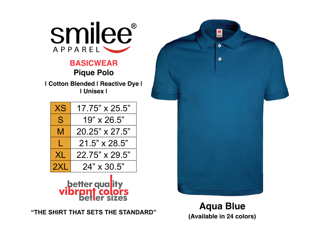 BASIC PIQUE POLO (AQUA BLUE)