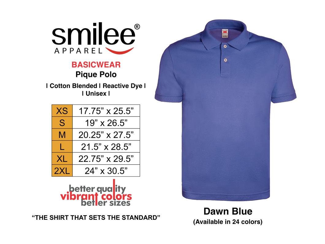 BASIC PIQUE POLO (DAWN BLUE)