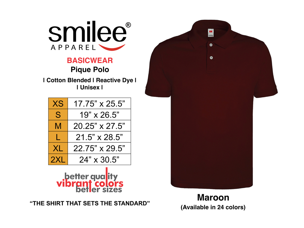 BASIC PIQUE POLO (MAROON)