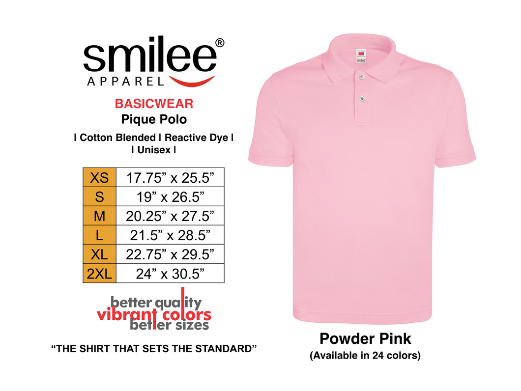 BASIC PIQUE POLO (POWDER PINK)