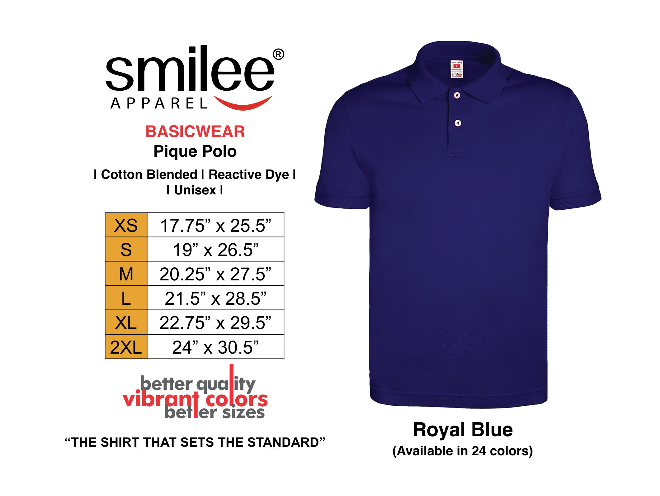 BASIC PIQUE POLO (ROYAL BLUE)