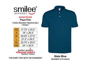 BASIC PIQUE POLO (SLATE BLUE)