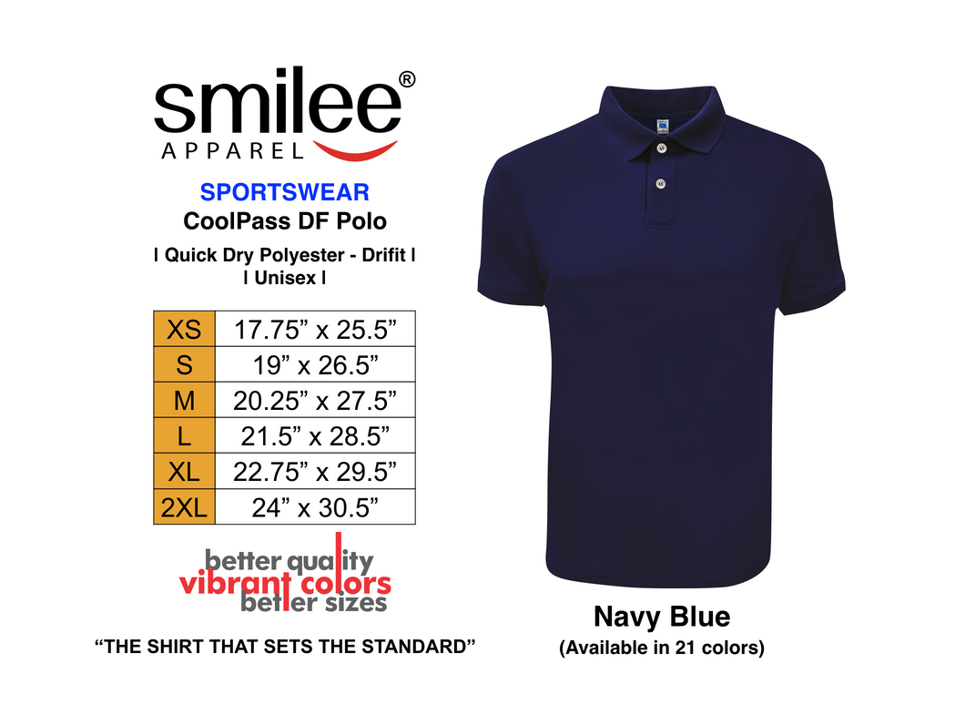 COOLPASS DF POLO (NAVY BLUE)