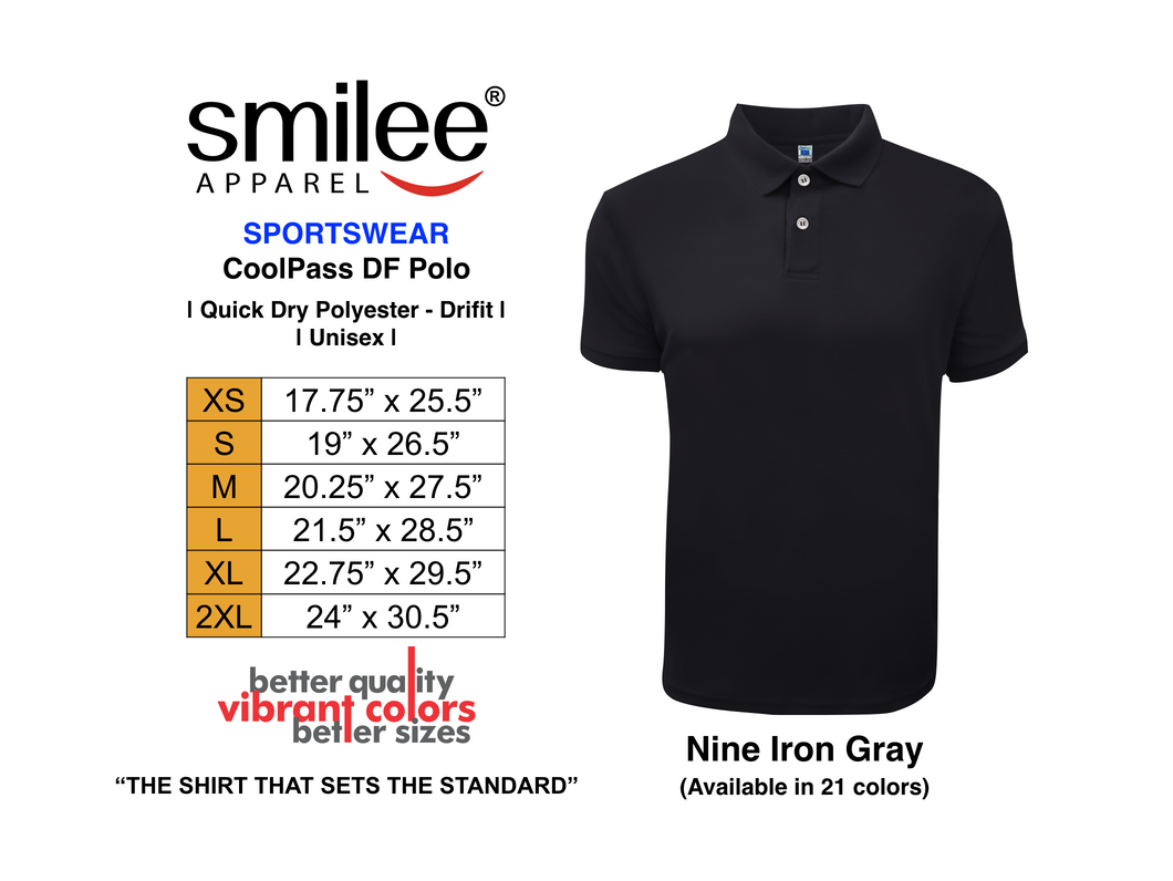 COOLPASS DF POLO (NINE IRON GRAY)