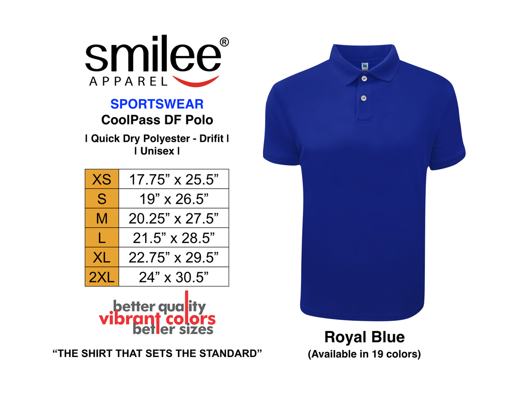 COOLPASS DF POLO (ROYAL BLUE)