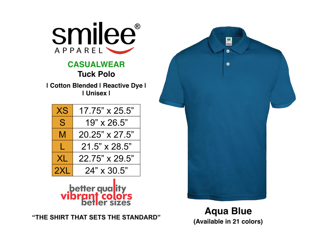 TUCK POLO (AQUA BLUE)
