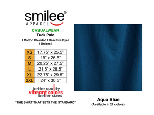 TUCK POLO (AQUA BLUE)