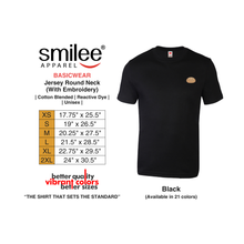 Load image into Gallery viewer, BASIC JERSEY ROUND NECK (BLACK) WITH EMBROIDERY
