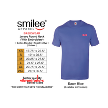 Load image into Gallery viewer, BASIC JERSEY ROUND NECK (DAWN BLUE) WITH EMBROIDERY
