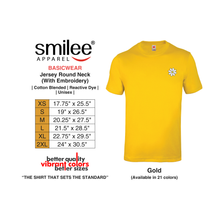 Load image into Gallery viewer, BASIC JERSEY ROUND NECK (GOLD) WITH EMBROIDERY
