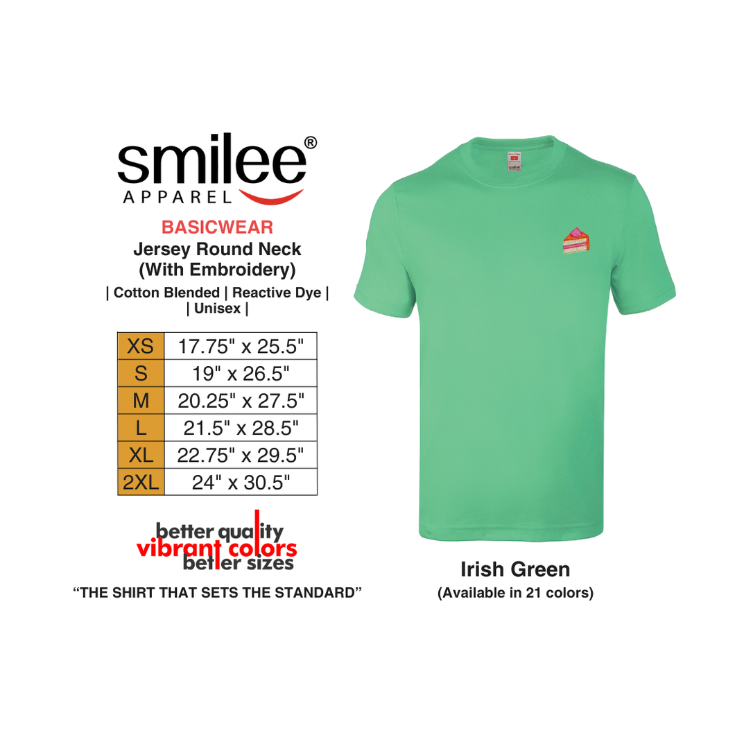 BASIC JERSEY ROUND NECK (IRISH GREEN) WITH EMBROIDERY