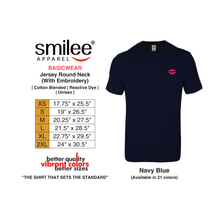 Load image into Gallery viewer, BASIC JERSEY ROUND NECK (NAVY BLUE) WITH EMBROIDERY
