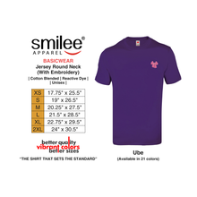 Load image into Gallery viewer, BASIC JERSEY ROUND NECK (UBE) WITH EMBROIDERY
