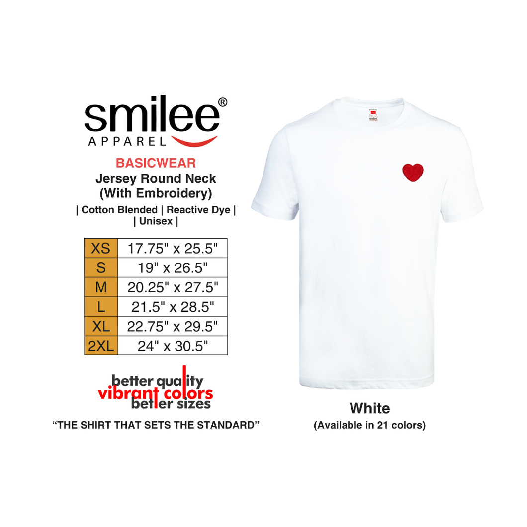 BASIC JERSEY ROUND NECK (WHITE) WITH EMBROIDERY