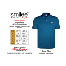 Load image into Gallery viewer, BASIC PIQUE POLO (AQUA BLUE) WITH EMBROIDERY
