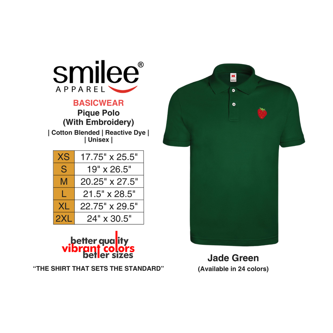 BASIC PIQUE POLO (JADE GREEN) WITH EMBROIDERY