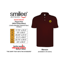 Load image into Gallery viewer, BASIC PIQUE POLO (MAROON) WITH EMBROIDERY
