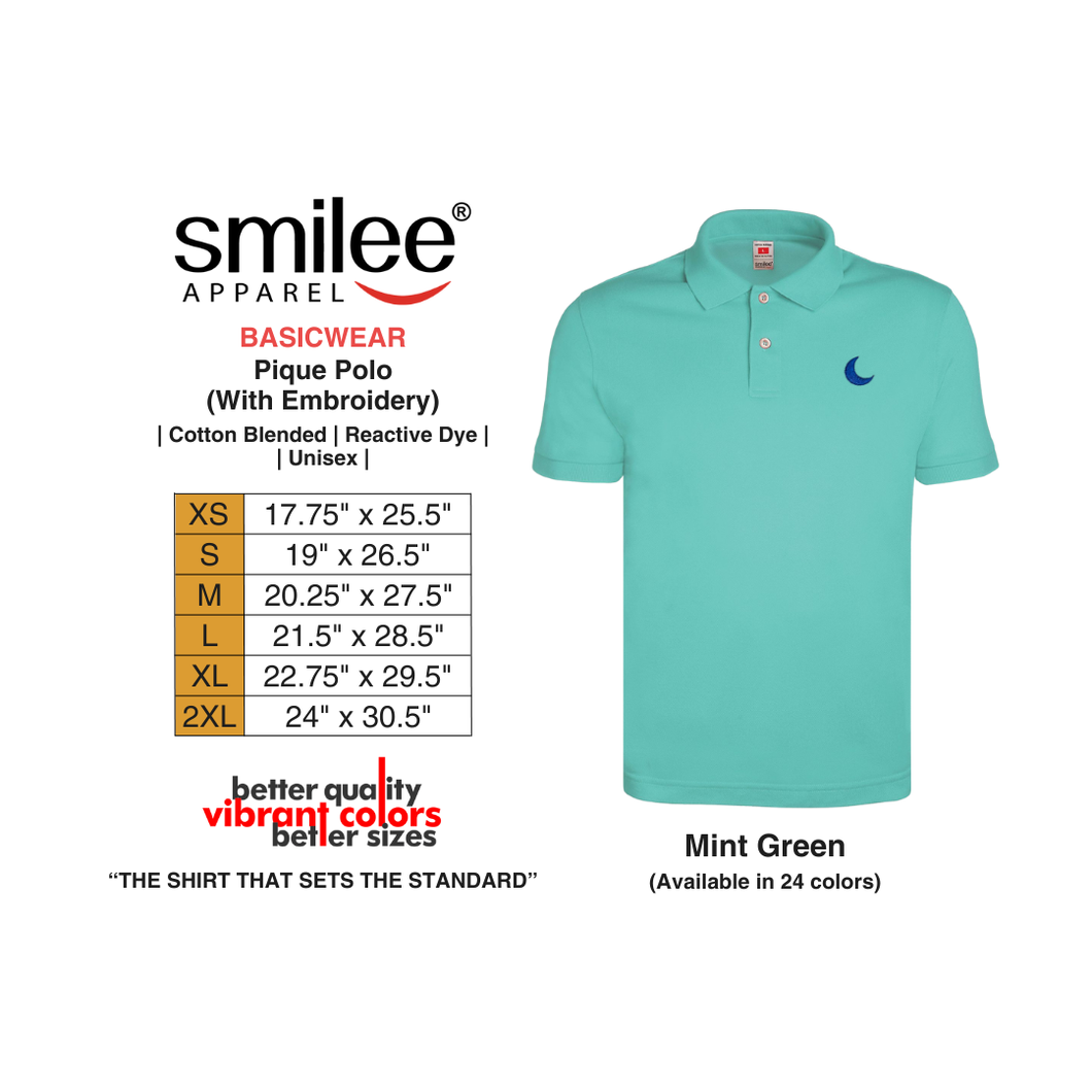 BASIC PIQUE POLO (MINT GREEN) WITH EMBROIDERY