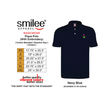 Load image into Gallery viewer, BASIC PIQUE POLO (NAVY BLUE) WITH EMBROIDERY
