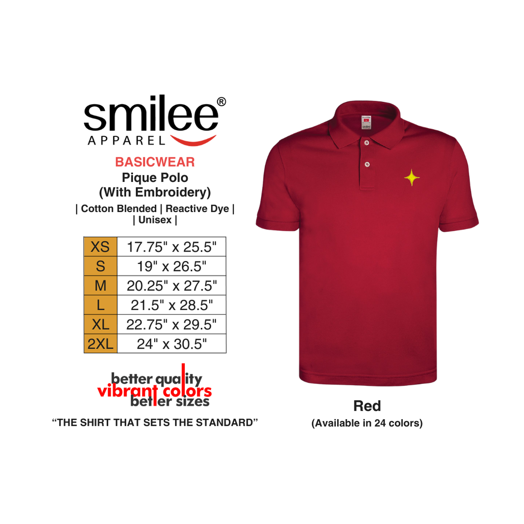 BASIC PIQUE POLO (RED) WITH EMBROIDERY