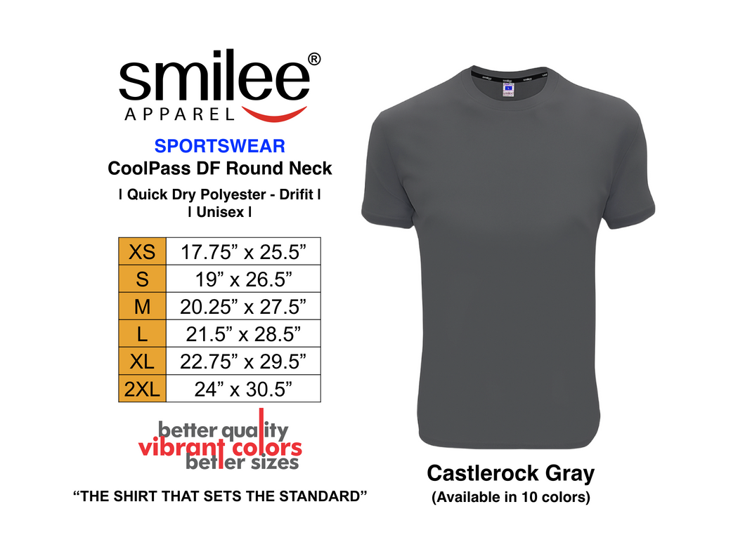COOLPASS DF ROUND NECK (CASTLEROCK GRAY)