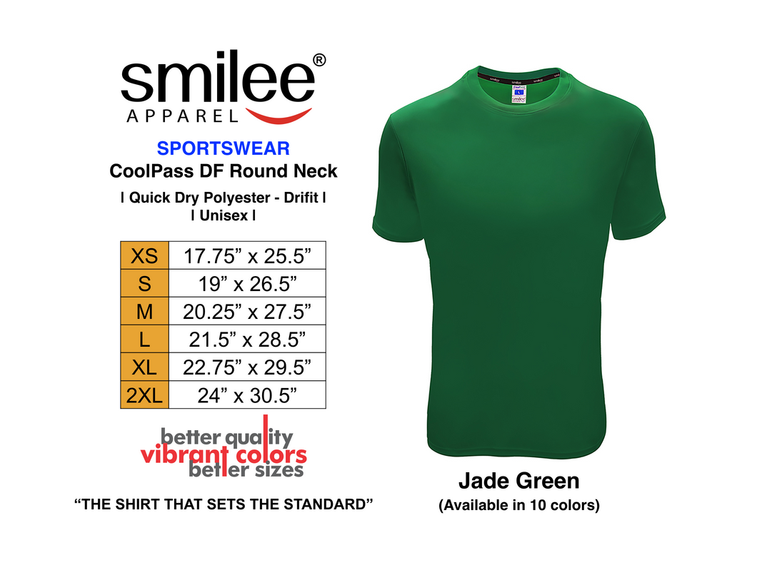 COOLPASS DF ROUND NECK (JADE GREEN)