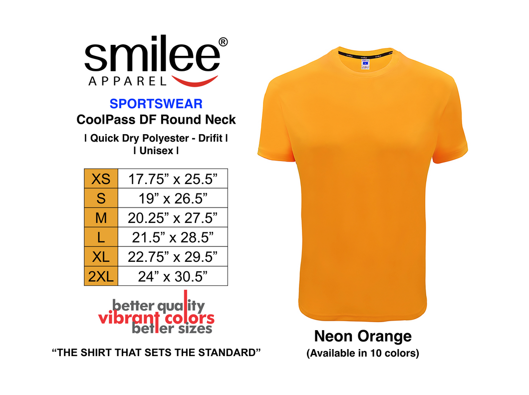 COOLPASS DF ROUND NECK (NEON ORANGE)