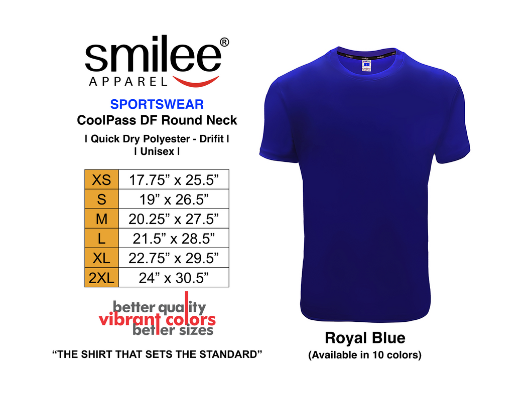 COOLPASS DF ROUND NECK (ROYAL BLUE)