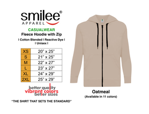 FLEECE HOODIE WITH ZIPPER (OATMEAL)