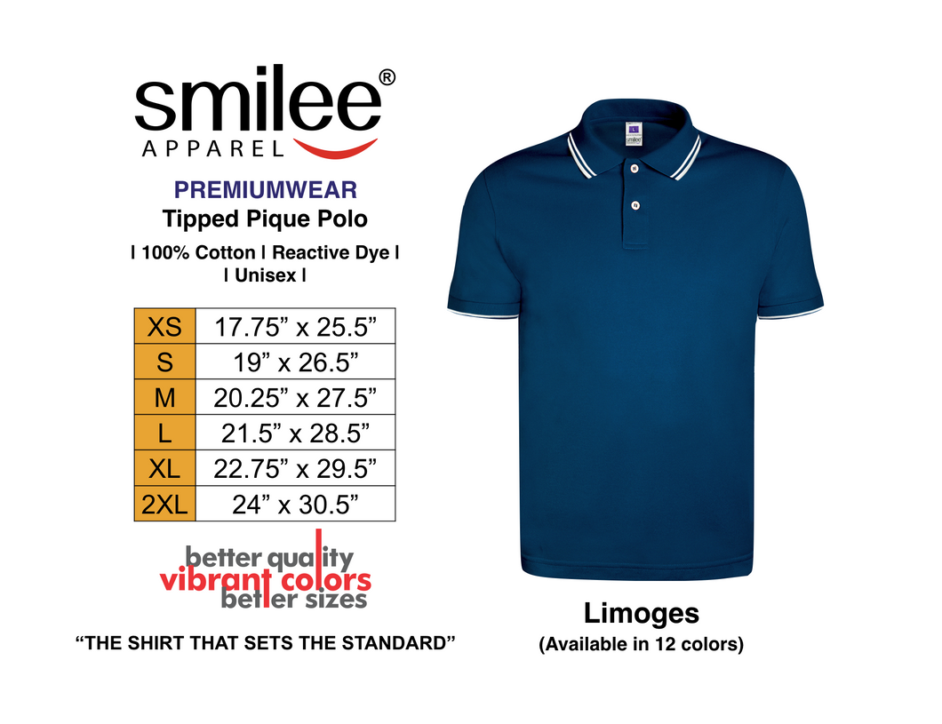 PREMIUM TIPPED PIQUE POLO (LIMOGES)