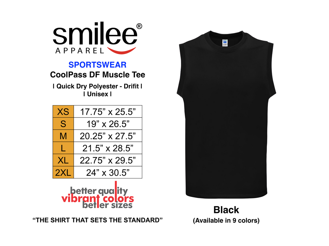 COOLPASS DF MUSCLE TEE (BLACK)