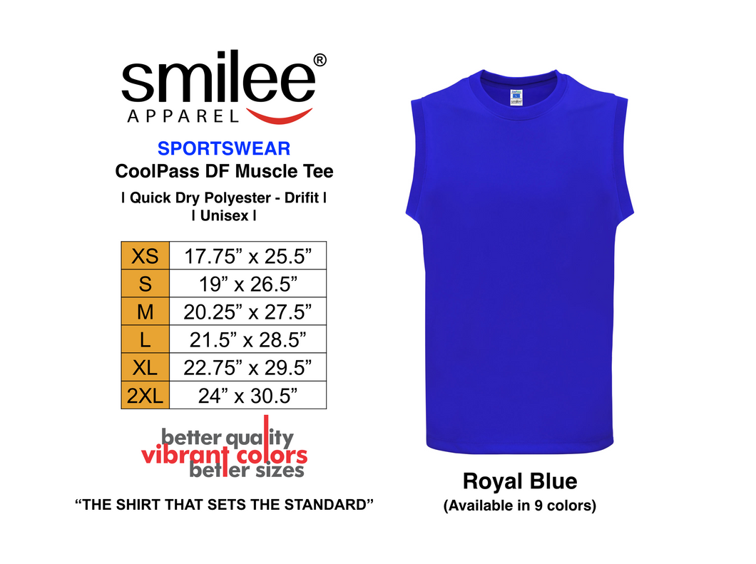 COOLPASS DF MUSCLE TEE (ROYAL BLUE)