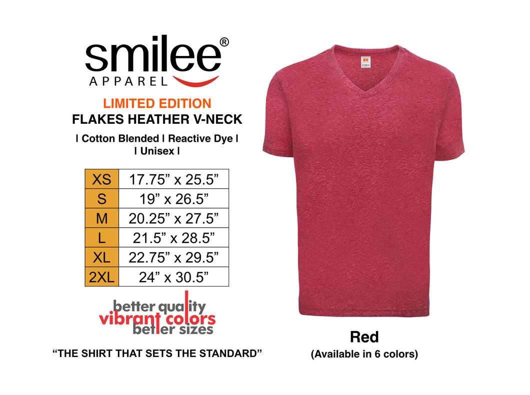 FLAKES HEATHER V-NECK (RED)